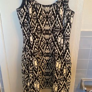 Black and white dress with piping